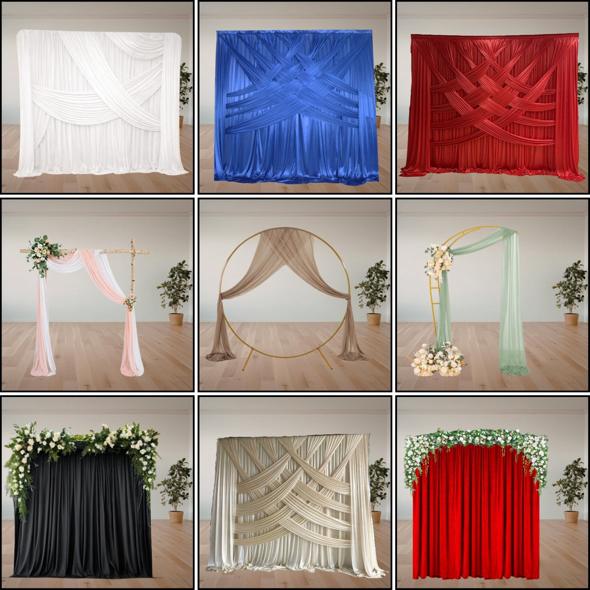 Premium Kiana Interlock Poly Backdrop Panel (5' x 12') (Made in USA)