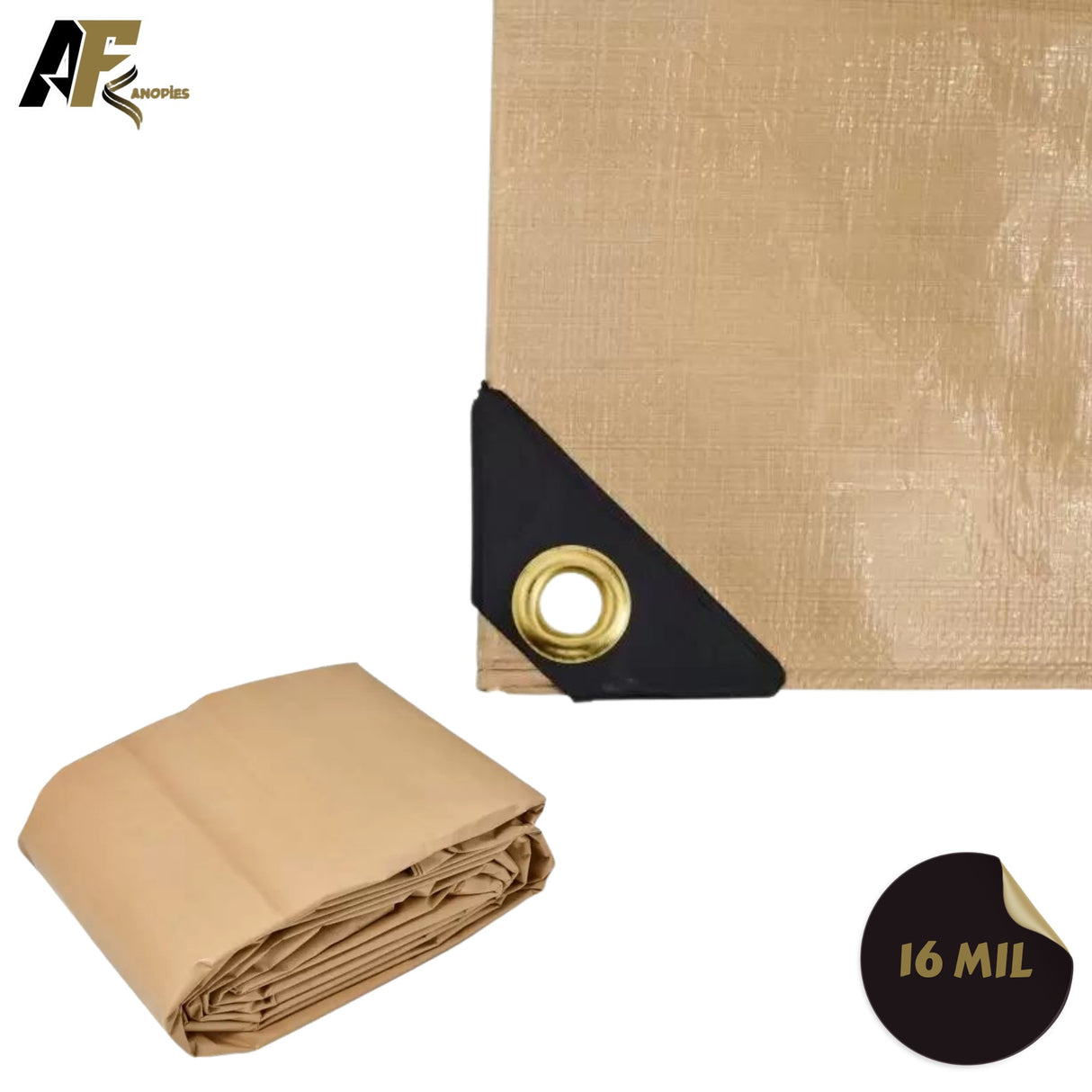 Beige Ultra Heavy Duty Poly Tarp