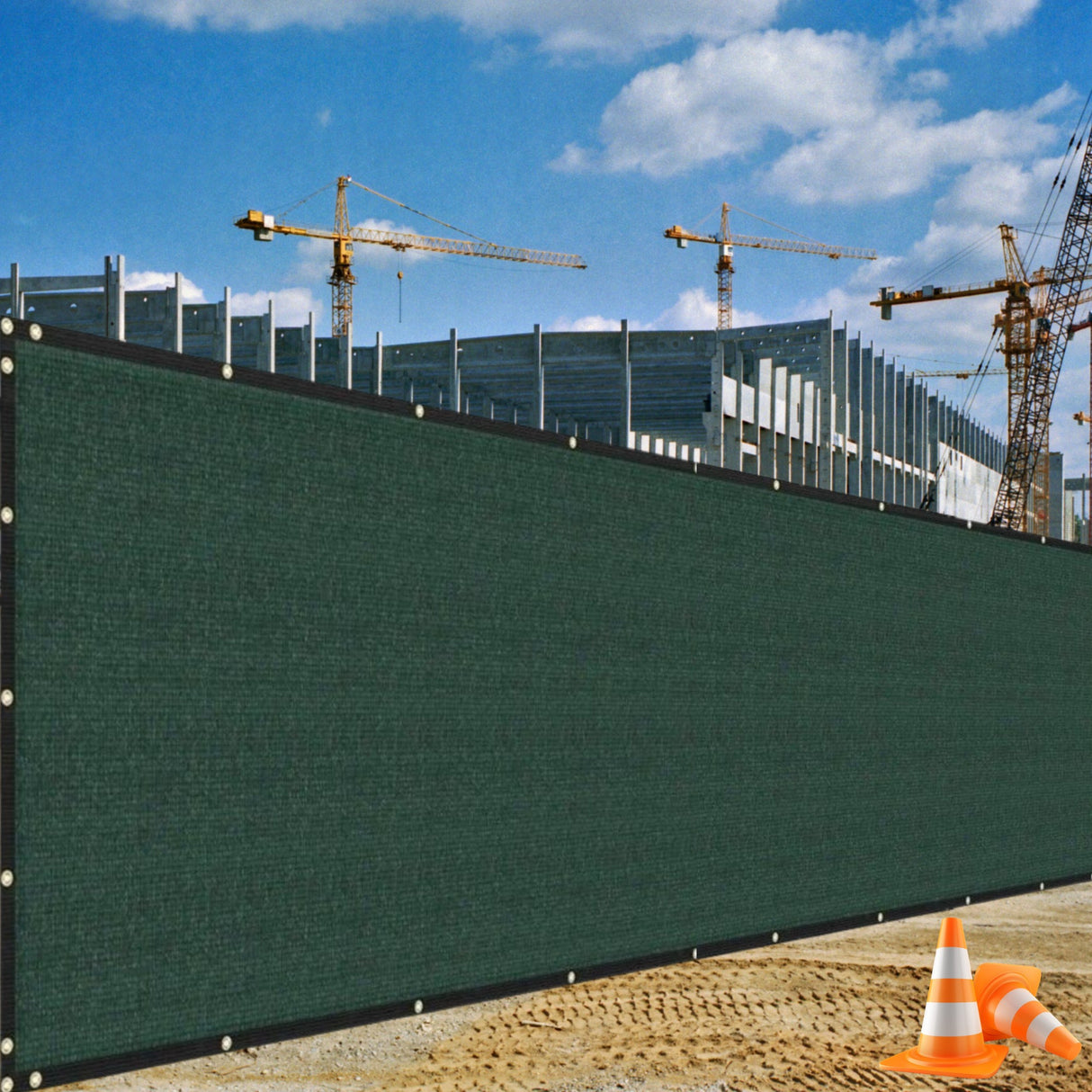 95% Privacy Green Mesh Tarp