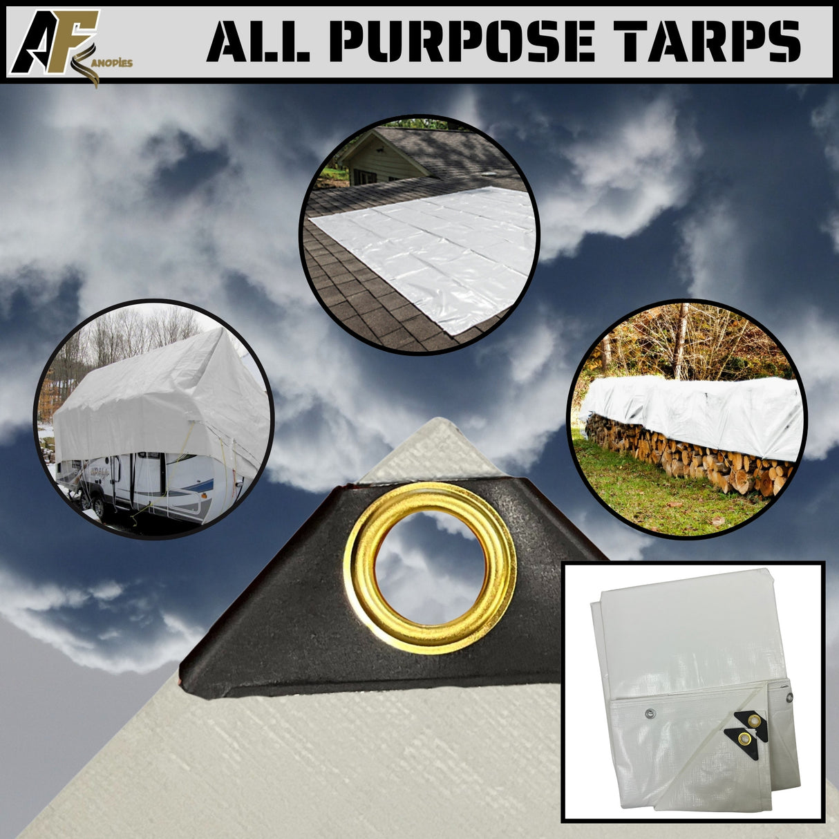 White Ultra Heavy Duty Poly Tarp
