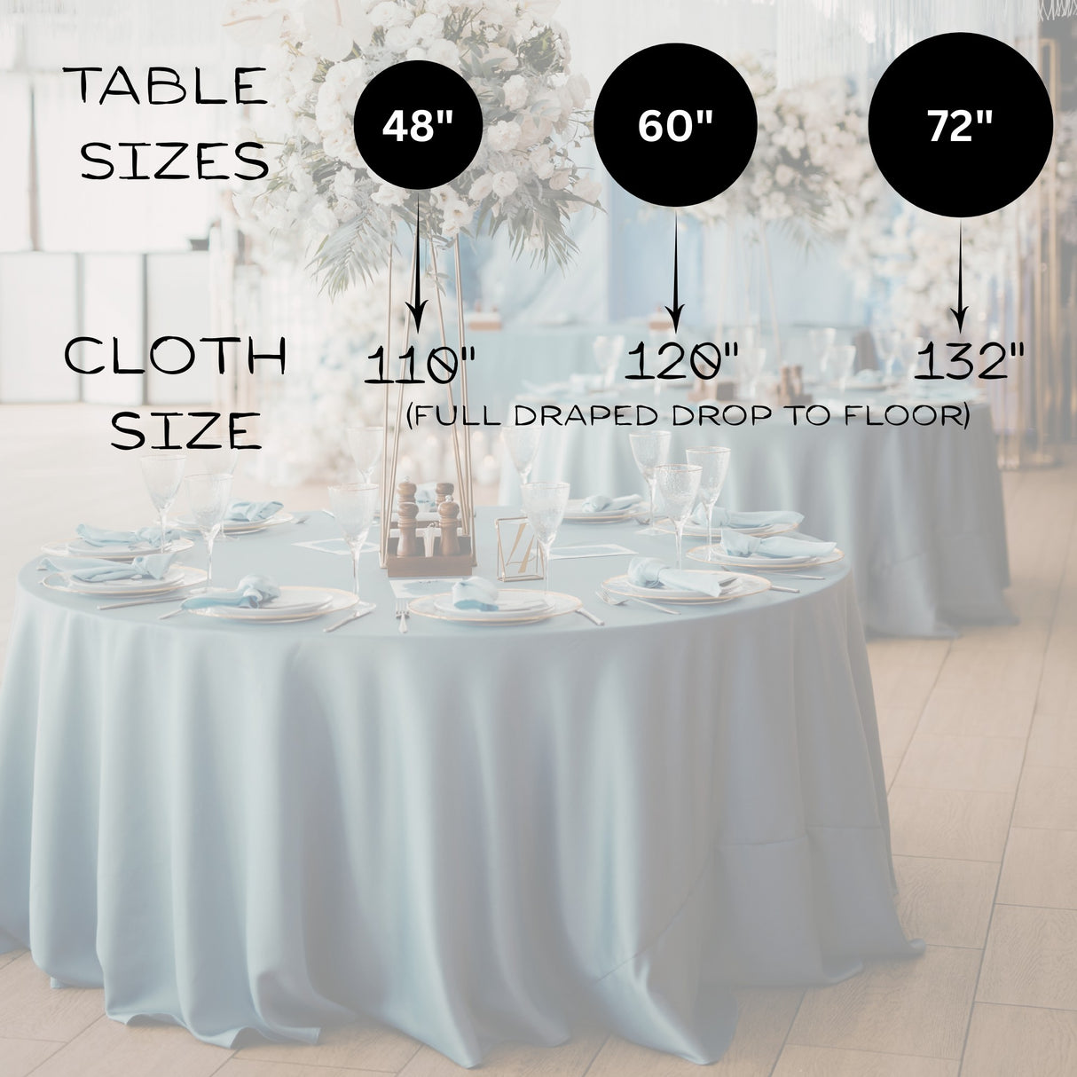 Premium Polyester Round Tablecloth (Made in USA)