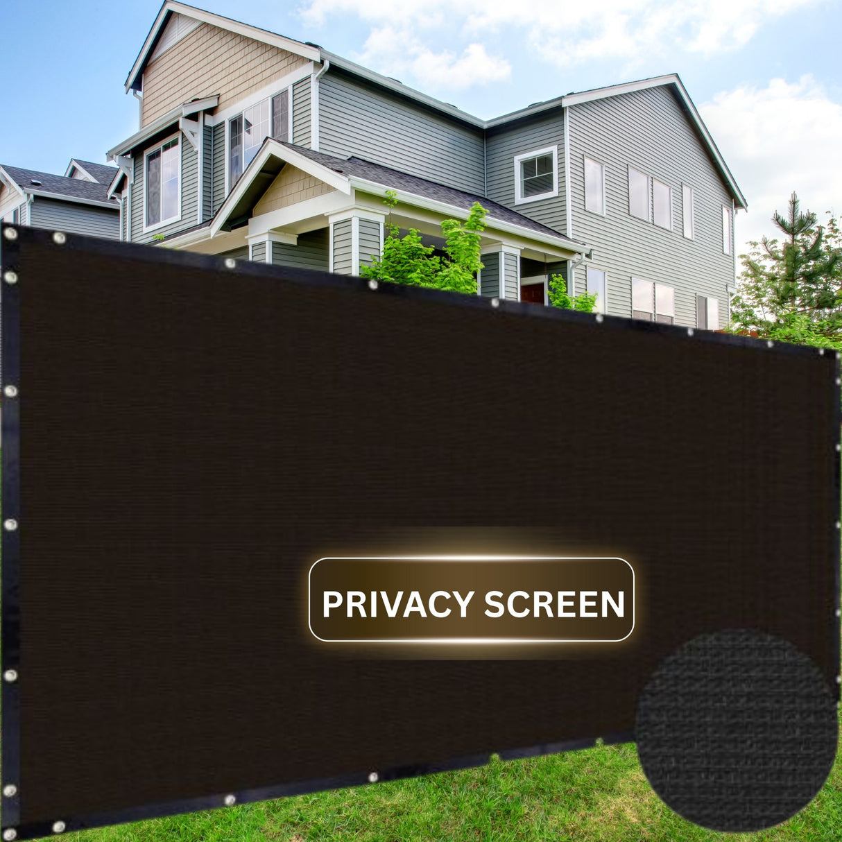 95% Industrial Privacy Black Mesh Tarp