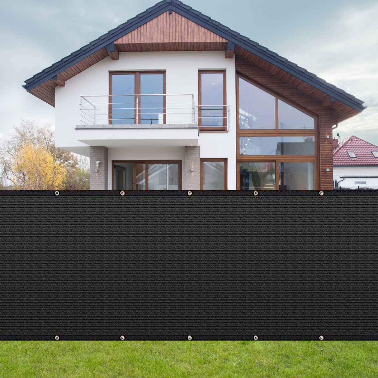 95% Industrial Privacy Black Mesh Tarp