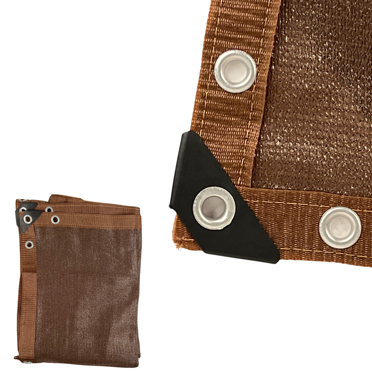 Brown Privacy Mesh Tarp