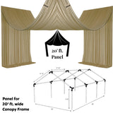 Premium Kiana Interlock Poly Canopy Draping Panel (Made in USA)