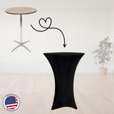 Spandex Cocktail Table Cover 30" Round (Made in USA)